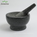 cheap price 15cm black color natural stone chocolate stone grinder